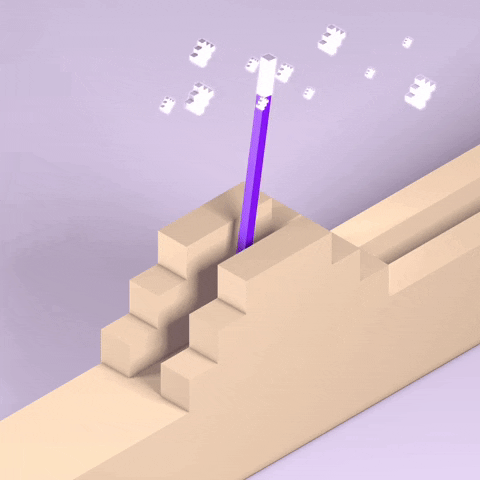 Magic Low Poly Purple Magic Wand GIF