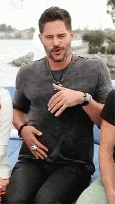 Magic Mike Joe Manganiello Playful Body Rub GIF