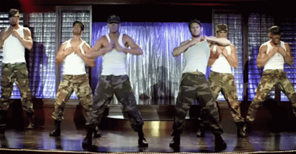Magic Mike XXL Dancers Ripping Shirts GIF
