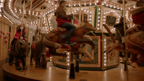 Magical Merry Go Round Ride GIF