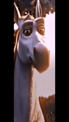Magical Rizz Donkey Stallion Transformation Shrek GIF