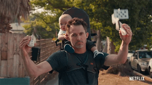 Magician Justin Willman Card Trick Shuffle With Baby GIF