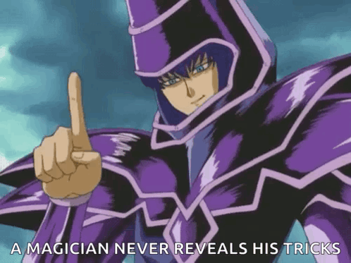 Magician Pointing Up Never Reveals His Tricks