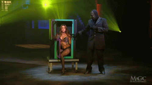 Magician Using Magic Box GIF