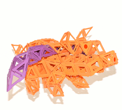 Magnetic Block Toy Pig Flies Wings Flapping GIF