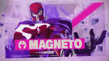 Magneto Cartoon Purple Background GIF
