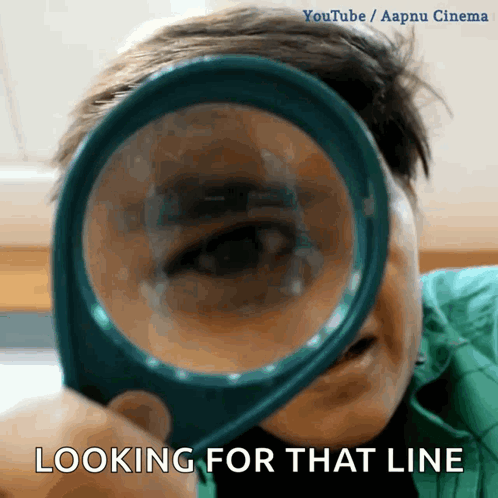 Magnifying Glass Looking For That Line GIF