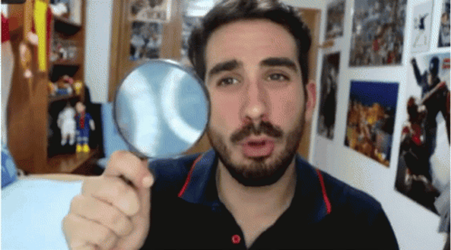 Magnifying Glass Magnify Bearded Man GIF