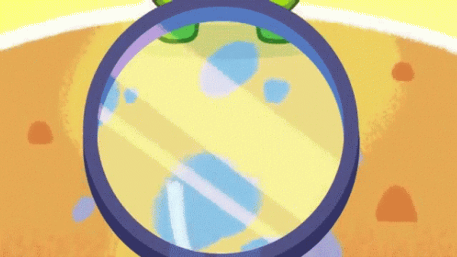 Magnifying Glass Magnify Big Green Guy Cartoon GIF