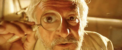 Magnifying Glass Old Man Magnify Crack GIF