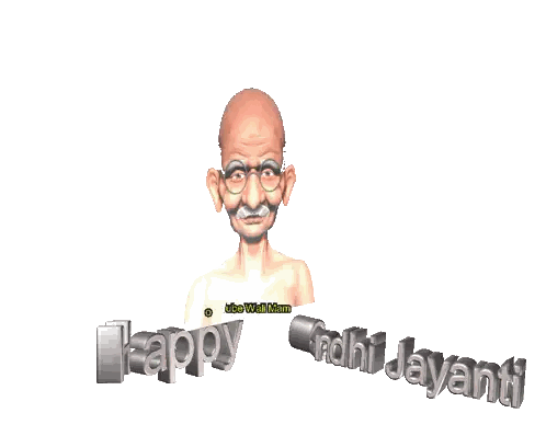 Mahatma Gandhi Cartoon Happy Gandhi Jayanti