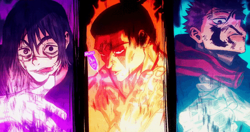 Mahito With Todo And Itadori GIF