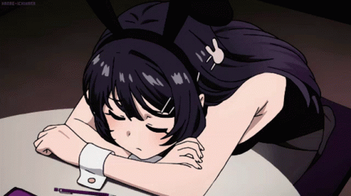 Tired Mai Sakurajima GIF