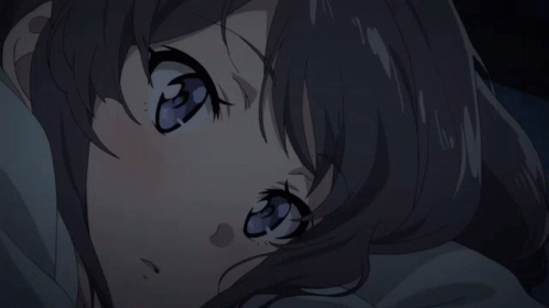 Mai Sakurajima Laying On Bed GIF