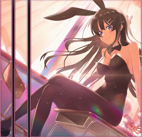 Bunny Outfit Mai Sakurajima GIF