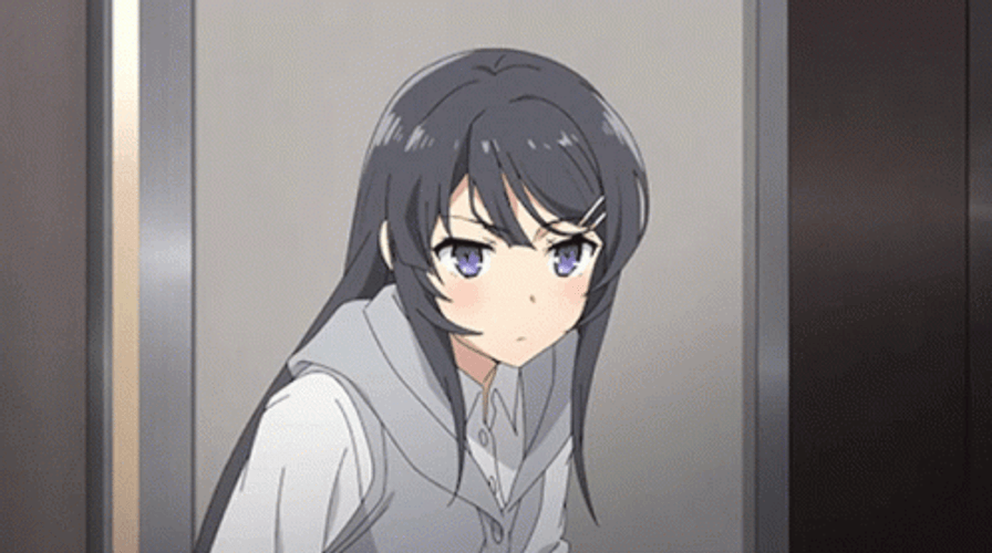 Mai Sakurajima Pointing Direction GIF