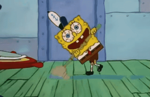Maid Cleaning Window Saying All The Cleaning GIF
