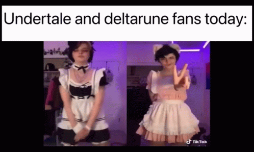 Maid Girl And Cat Boy Dancing GIF