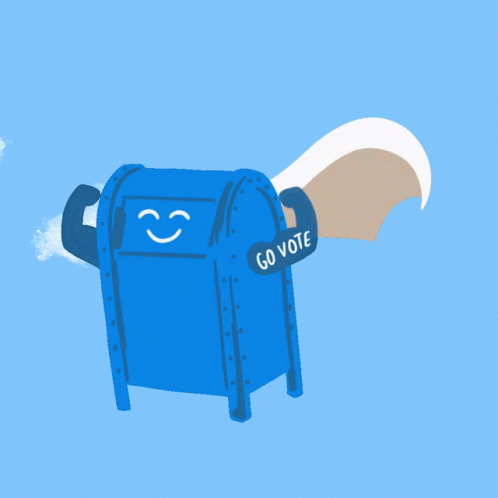 Mailing Blue Box Animated Flying GIF