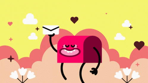 Mailing Love Letter Animated Mailbox Hearts GIF