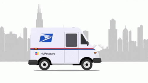 Mailing Truck Driving For Delivery GIF