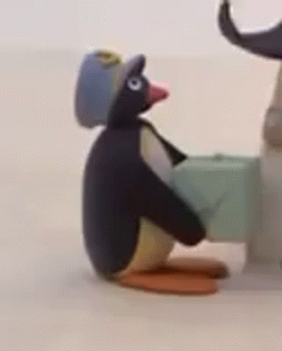 Mailman Pingu Shaking Head GIF