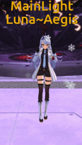 Main Light Luna Aegis Standing on Purple Floor