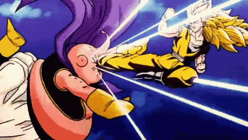Majin Buu Received A Roundhouse Kick GIF