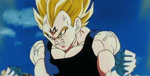 Majin Vegeta Releasing Power GIF