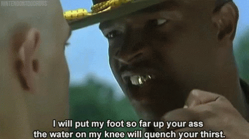 Major Payne Intense Eyes Cursing GIF