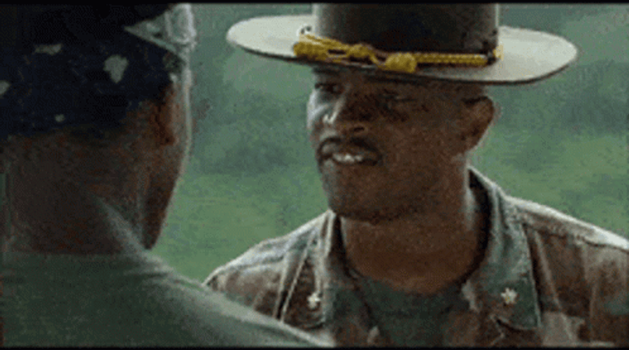 Major Payne Confronting Scared Cadet GIF