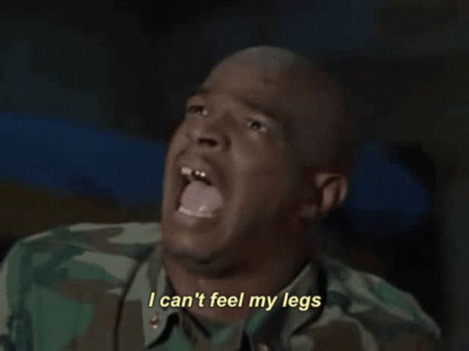 Major Payne Panicking Can't Feel Legs GIF