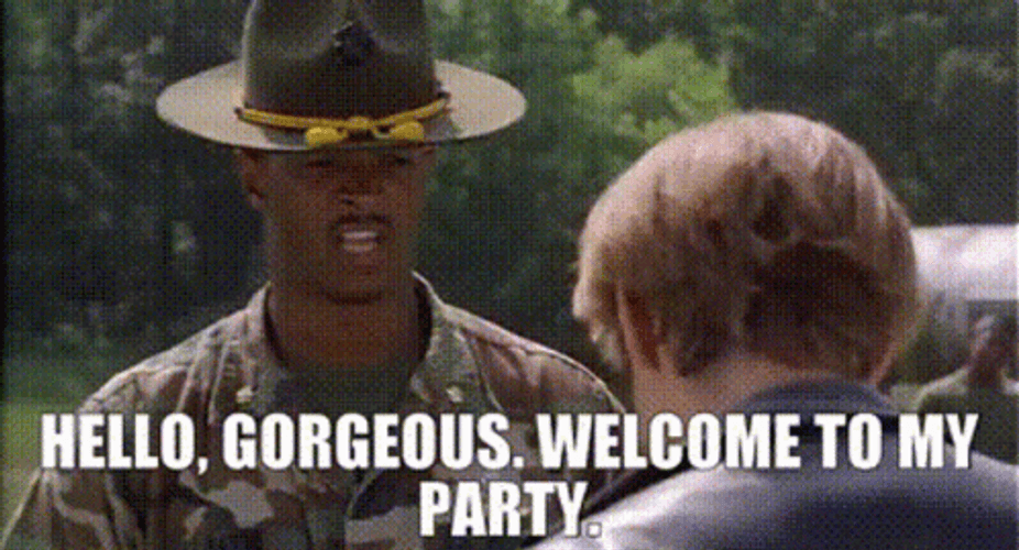 Major Payne Sarcastic Hello Gorgeous GIF