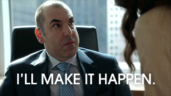 Make It Happen Louis Litt Suits GIF