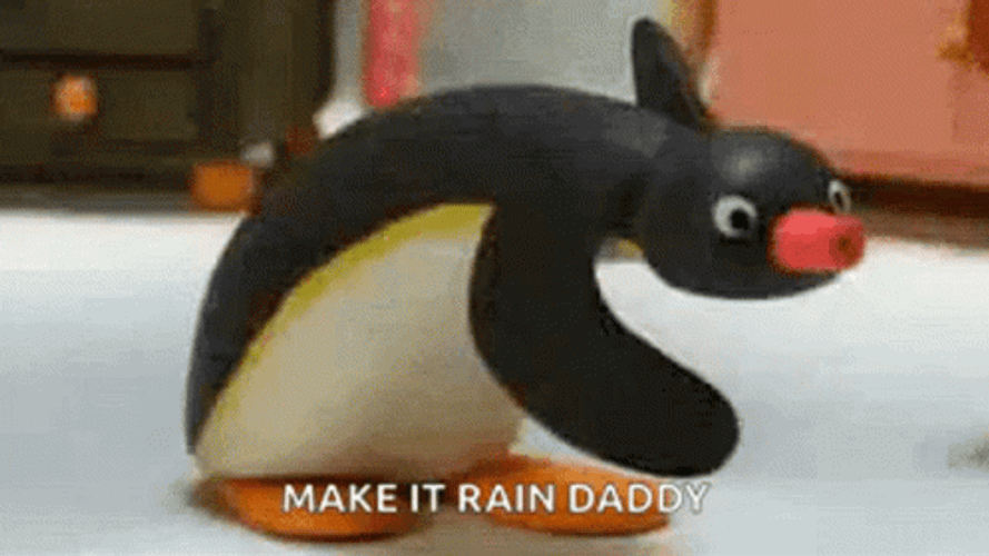 Make It Rain Daddy Pingu GIF