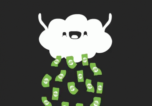 Make It Rain Money Cloud GIF