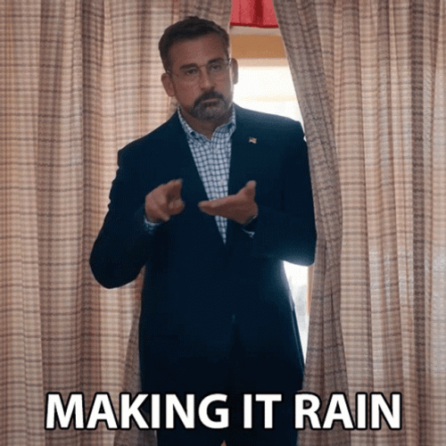 Make It Rain Steve Carell GIF