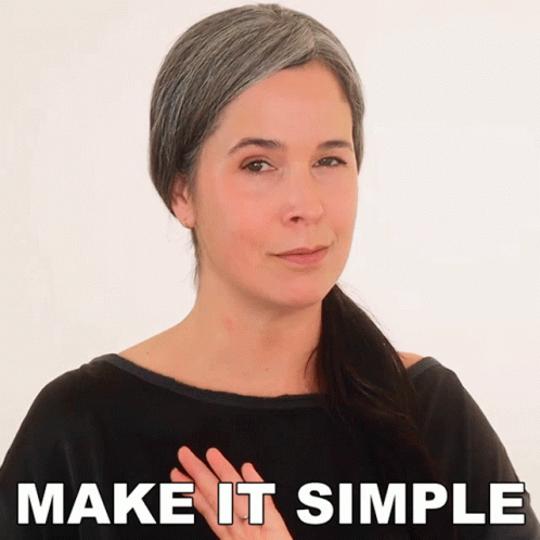 Make It Simple Woman Hand Sign GIF
