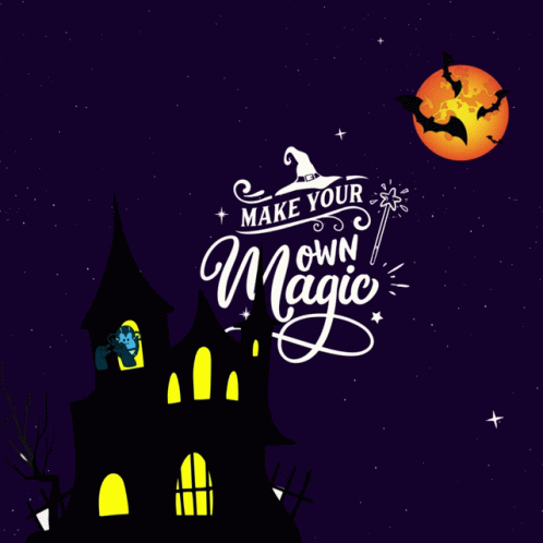 Make Your Own Magic Haunted House Poster GIF