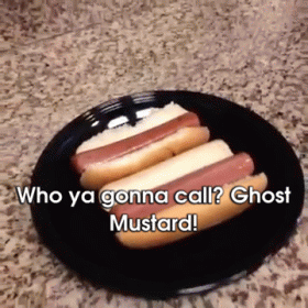 Makes Me Want A Hot Dog Ghost Mustard GIF