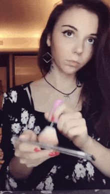 Makeup Powder Kiss Prank GIF