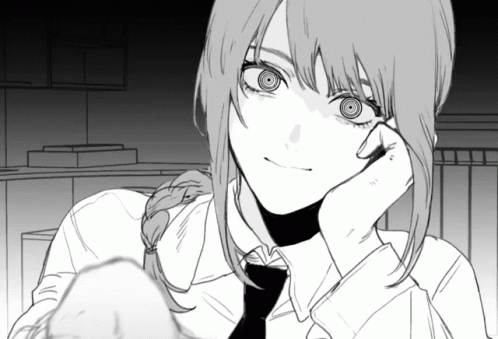 Makima Contrast Scary GIF