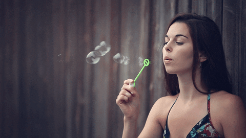 Making Bubble Blowing GIF
