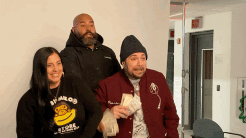 Making It Rain Catching Money GIF