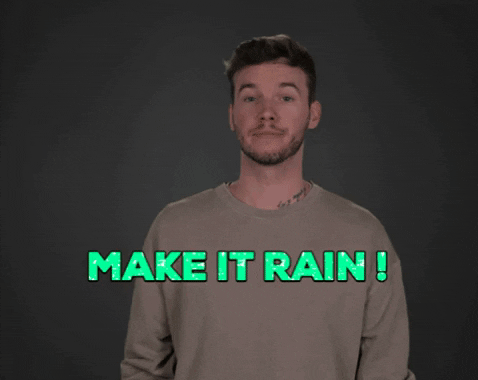 Making It Rain Dollar Bills GIF