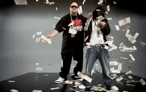 Making It Rain Fat Joe Throwing Money GIF