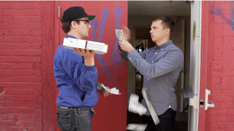 Making It Rain Food Deliveryman GIF