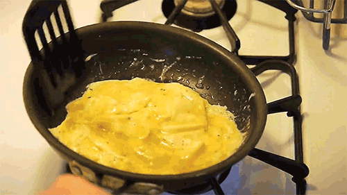 Making Omelette Breakfast GIF