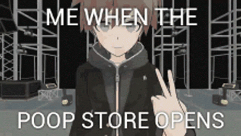 Makoto Naegi Dance Poop Store Meme GIF