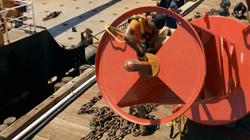 Male Coast Guard Working GIF